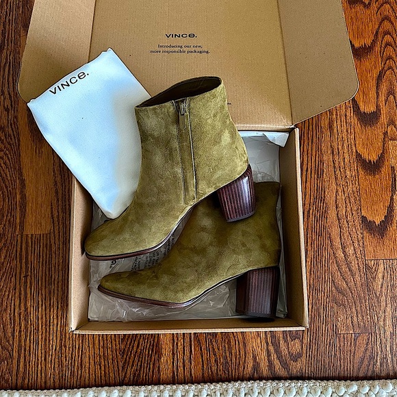 VINCE suede ankle Boots - NWT - Size 10 - Picture 5 of 14
